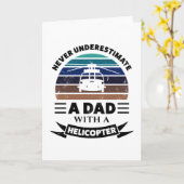 Vater mit einem Helikopter Funny Gifts Vatertag Karte (Gelbe Blume)