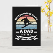Vater mit einem Snowboard Funny Gift Vathday Karte (Gelbe Blume)