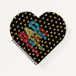 Vater mit Golden Heart Black Gold-Thema Notizblock