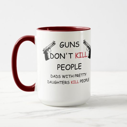 Vater mit Hübscher Tochter-Tasse Tasse (Links)
