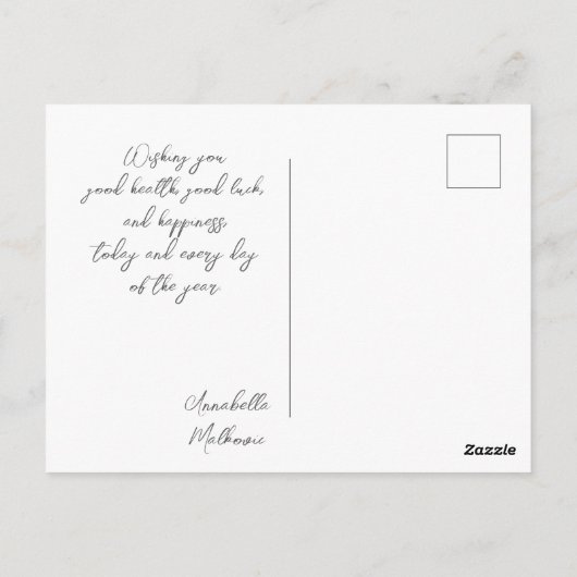 Vater mit Kind und benutzerdefinierter Nachricht i Postkarte (Rückseite)