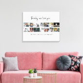 Vater mit Kindern Familie 14 Foto Collage Keepake Leinwanddruck (Insitu (Wohnzimmer))