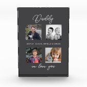 Vater mit Kindern Familie Daddy 4 Collage Fotoblock (Vorderseite)