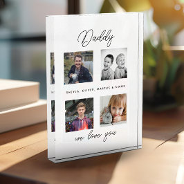 Vater mit Kindern Familie Daddy 4 Collage Fotoblock