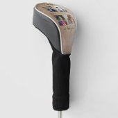 Vater mit Kindern Familie Daddy 4 Collage Golf Headcover (angewinkelt)