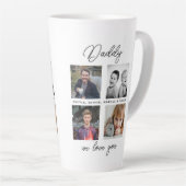 Vater mit Kindern Familie Daddy 4 FotoCollage Milchtasse (Rechte Ecke)