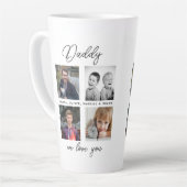 Vater mit Kindern Familie Daddy 4 FotoCollage Milchtasse (Linke Ecke)