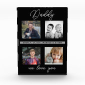 Vater mit Kindern Familie Daddy Foto Collage Block (Vorderseite)