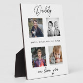 Vater mit Kindern Familie Daddy Foto Collage Fotoplatte (Seite)