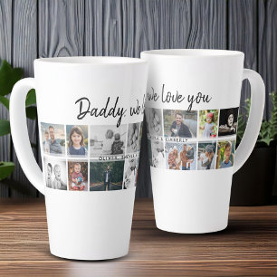 Vater mit Kindern Familie Papa 14 Foto-Collage  Milchtasse