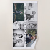 Vater mit Kindern Familie Vater 6 FotoCollage Strandtuch (Vorderseite)
