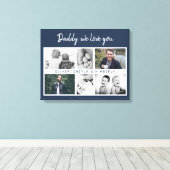 Vater mit Kindern und Familie Vater Foto Leinwand (Insitu (Holzboden))