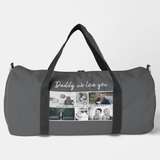 Vater mit Kindern und Foto von Vätern Duffle Bag (Vorderseite)