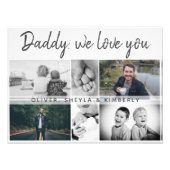 Vater mit Kindern und Vater 6 Collage Fotodruck (Vorne)