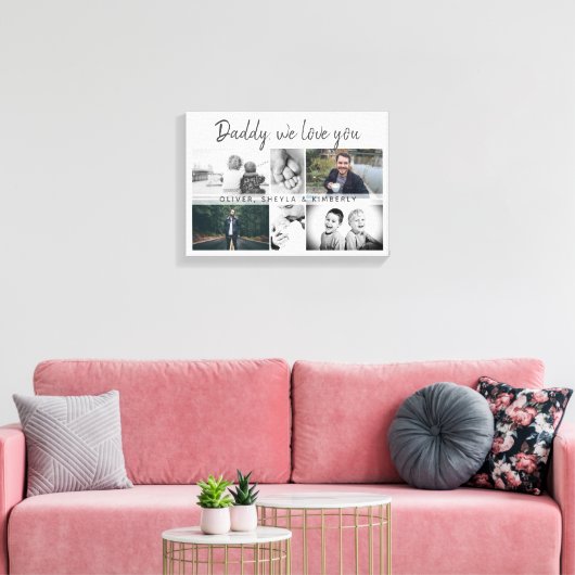 Vater mit Kindern und Vater 6 Foto Leinwanddruck (Insitu (Wohnzimmer))