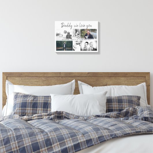 Vater mit Kindern und Vater 6 Foto Leinwanddruck (Insitu (Schlafzimmer))