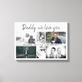 Vater mit Kindern und Vater 6 Foto Leinwanddruck (Vorderseite)