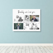 Vater mit Kindern und Vater 6 Foto Leinwanddruck (Insitu (Holzboden))