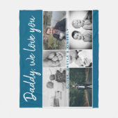 Vater mit Kindern und Vater 6 FotoCollage Fleecedecke (Vorderseite)