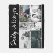 Vater mit Kindern und Vater 6 FotoCollage Fleecedecke (Vorderseite)
