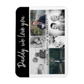 Vater mit Kindern und Vater 6 FotoCollage Magnet (Vertikal)