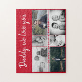 Vater mit Kindern und Vater 6 FotoCollage Puzzle (Vertikal)