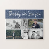 Vater mit Kindern und Vater 6 FotoCollage Puzzle (Horizontal)