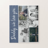 Vater mit Kindern und Vater 6 FotoCollage Puzzle (Vertikal)