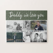 Vater mit Kindern und Vater 6 FotoCollage Puzzle (Horizontal)