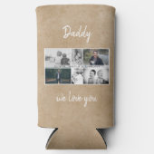 Vater mit Kindern und Vater 6 FotoCollage Selters Dosenkühler (Vorderseite)