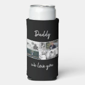 Vater mit Kindern und Vater 6 FotoCollage Selters Dosenkühler (Seltzer Vorderseite)