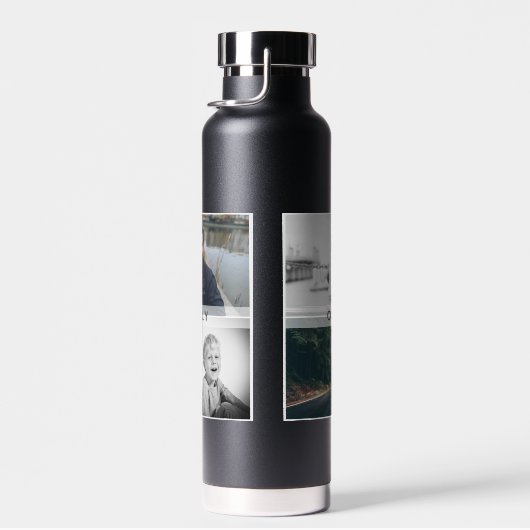 Vater mit Kindern und Vater 6 FotoCollage Trinkflasche (Rechts)