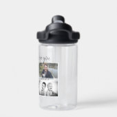 Vater mit Kindern und Vater 6 FotoCollage Trinkflasche (Rückseite)