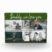 Vater mit Kindern und Vater Collage Fotoblock (Vorderseite)