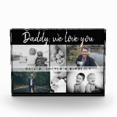 Vater mit Kindern und Vater Collage Fotoblock (Vorderseite)