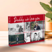 Vater mit Kindern und Vater Collage Fotoblock