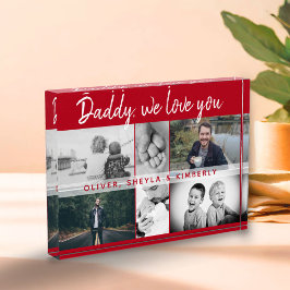 Vater mit Kindern und Vater Collage Fotoblock