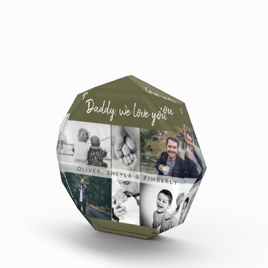 Vater mit Kindern und Vater Collage Fotoblock (Rechts)