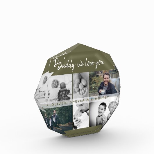 Vater mit Kindern und Vater Collage Fotoblock (Links)