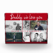 Vater mit Kindern und Vater Collage Fotoblock (Vorderseite)