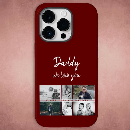 Vater mit Kindern und Vater FotoCollage Case-Mate iPhone Hülle