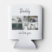 Vater mit Kindern und Vater FotoCollage Dosenkühler (Rückseite)