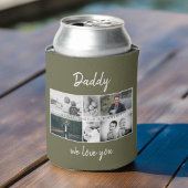 Vater mit Kindern und Vater FotoCollage Dosenkühler