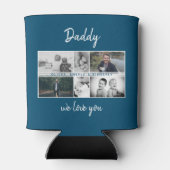 Vater mit Kindern und Vater FotoCollage Dosenkühler (Rückseite)