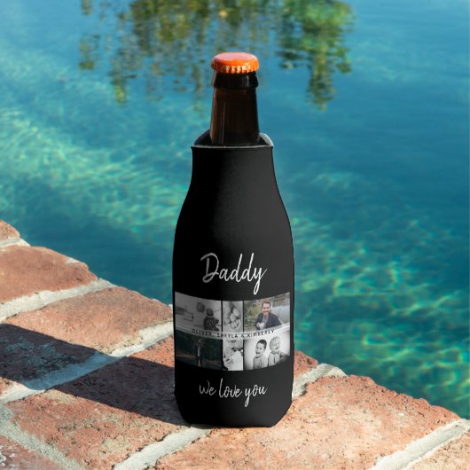 Vater mit Kindern und Vater FotoCollage Flaschenkühler (In Situ Pool)