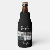 Vater mit Kindern und Vater FotoCollage Flaschenkühler (Flaschenvorderseite)