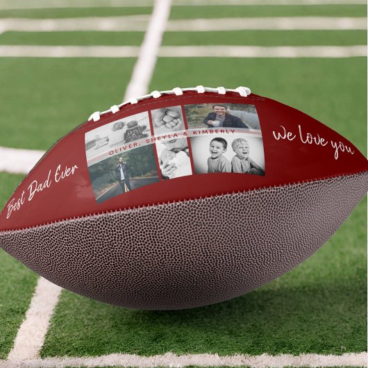 Vater mit Kindern und Vater FotoCollage Football