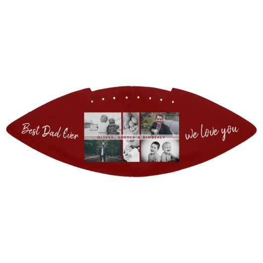 Vater mit Kindern und Vater FotoCollage Football (Panel)