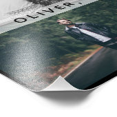 Vater mit Kindern und Vater FotoCollage Fotodruck (Ecke)