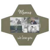 Vater mit Kindern und Vater FotoCollage Fußball (Flach)